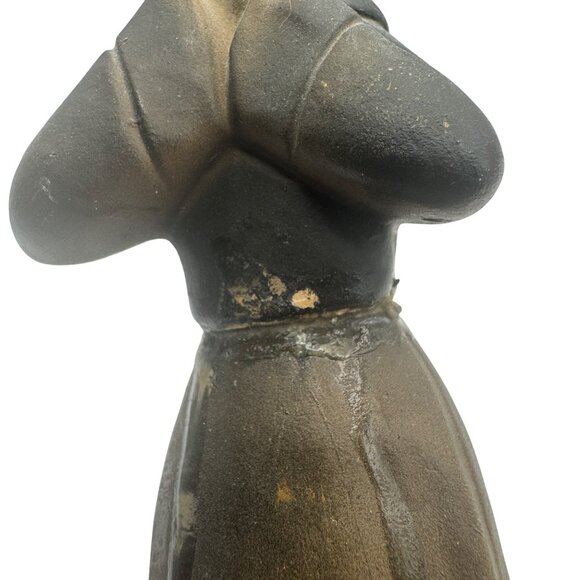 Vintage Set Of 2 Paper Mache Nun Figurines With Traditional Attire - Picture 10 of 14